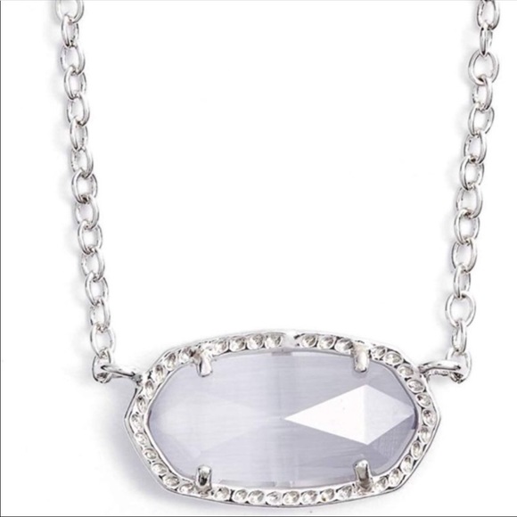Kendra Scott gray and silver Elisa necklace - Picture 2 of 6